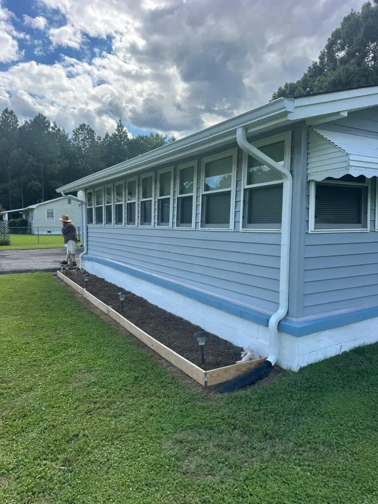 gutter installation for a farmhouse