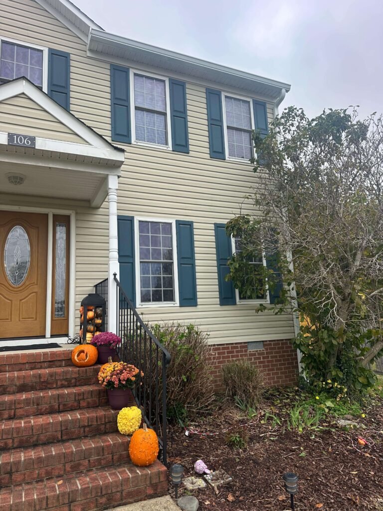 seamless gutter installed in hampton