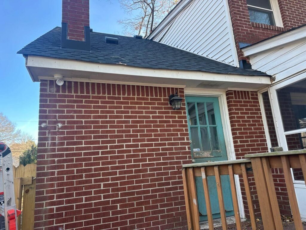 Repaired fascia with clean wrap ready for seamless gutter installation in Chesapeake VA
