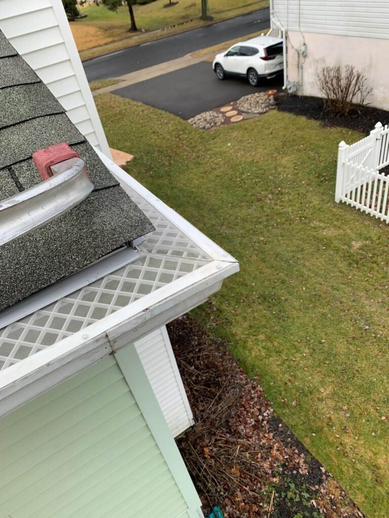 Residential gutter repair on a Virginia Beach home