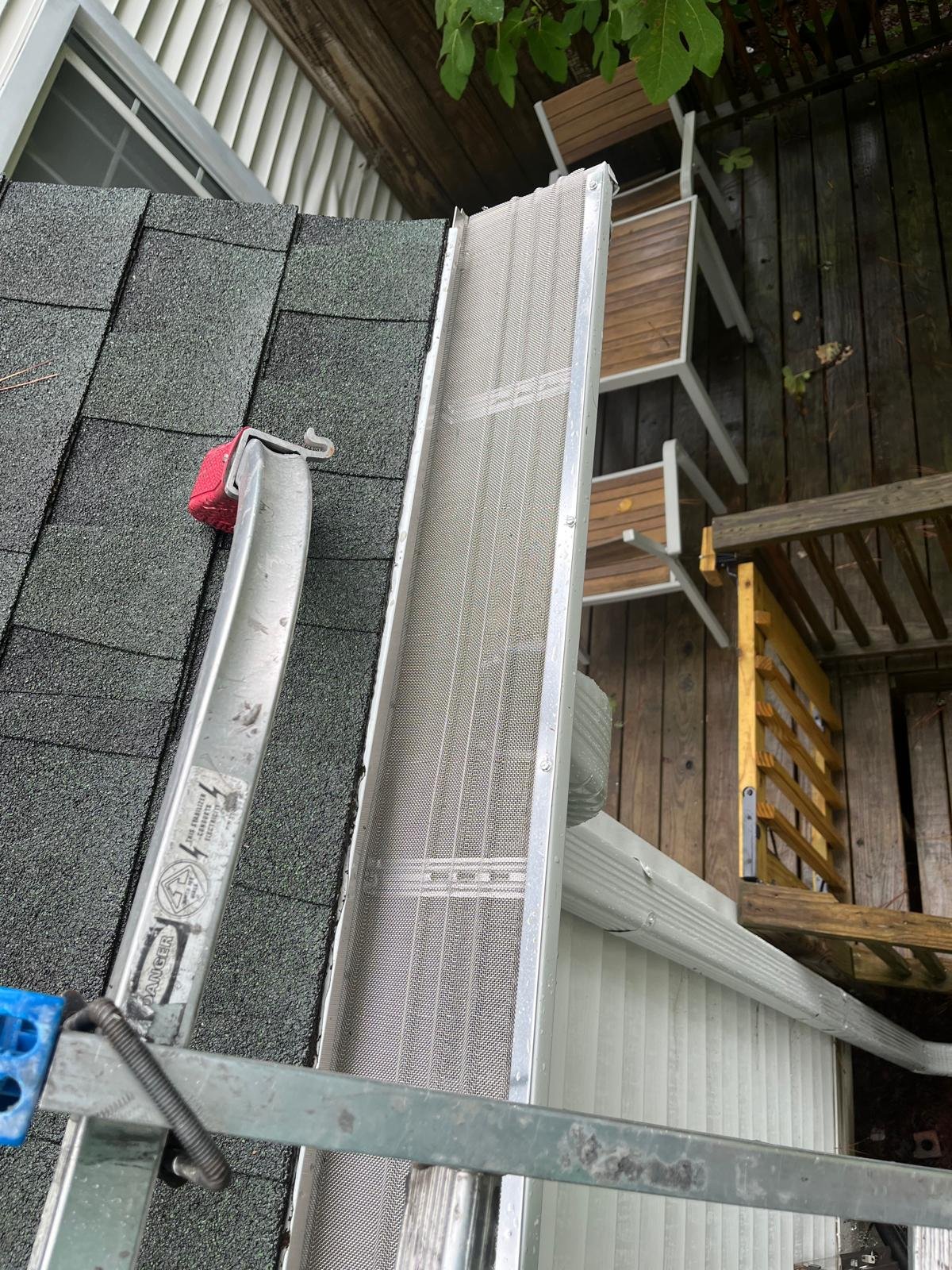 micro mesh gutter guard installed on the residential home