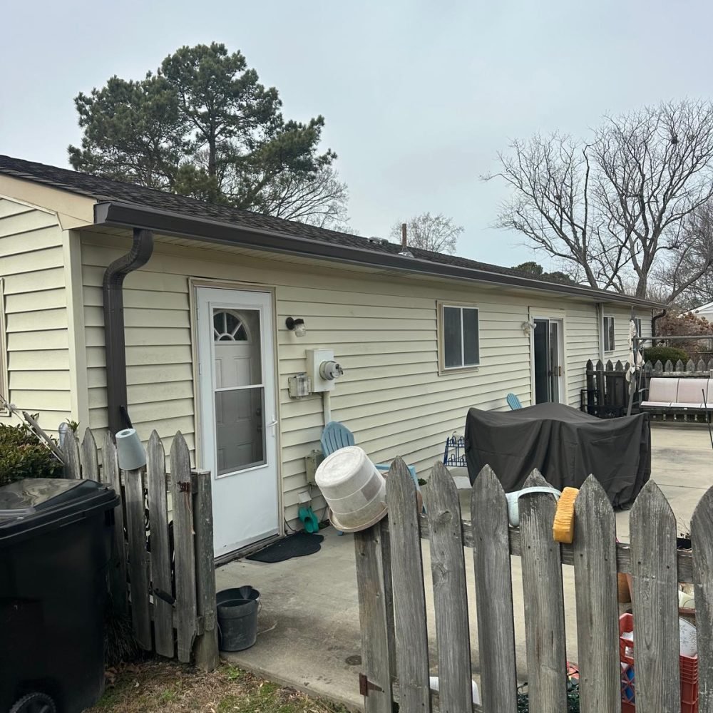 Custom gutter installation designed for maximum water flow