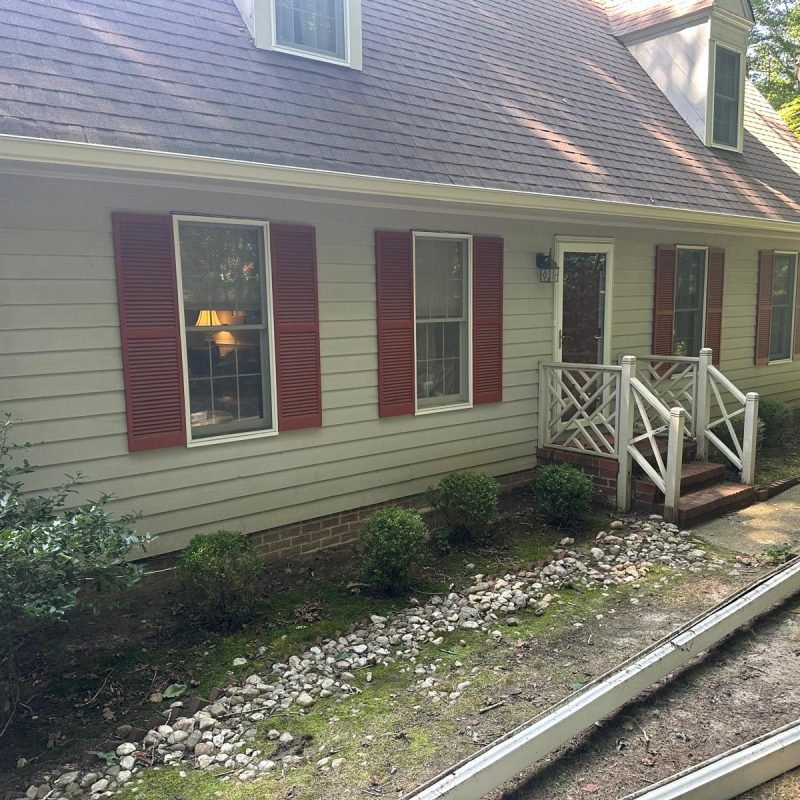 New gutter installation preventing roof leaks and water damage