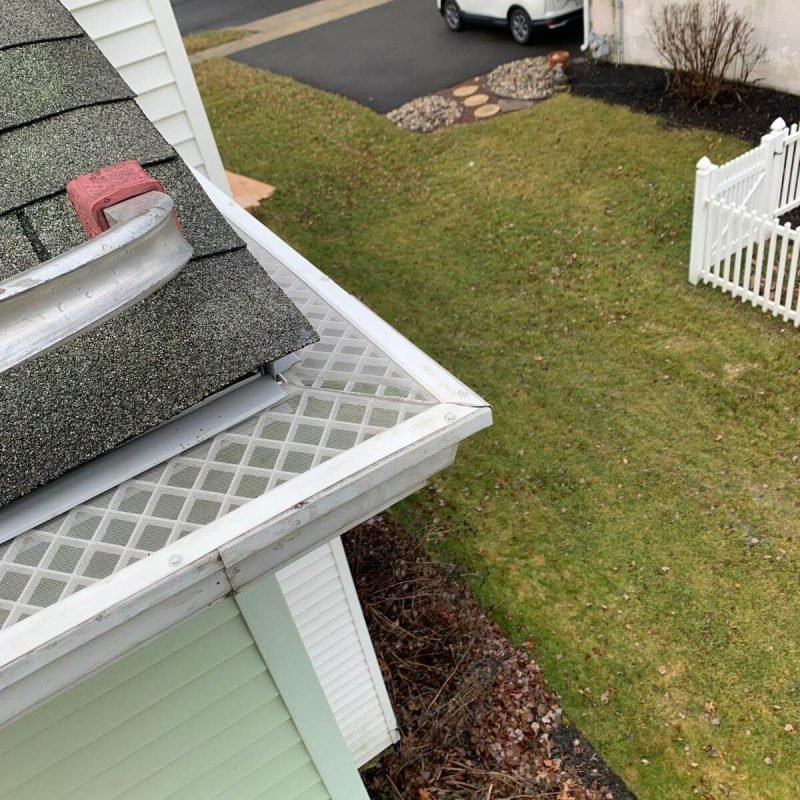 Residential gutter repair on a Virginia Beach home