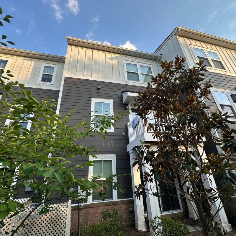 high-rise seamless gutter installation