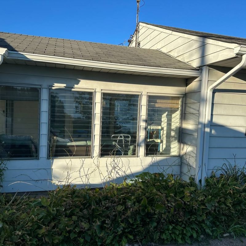 Neater roof line with seamless gutters